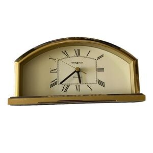 Howard Miller Westminster Chime mantel clock Gold Toned 4RH653